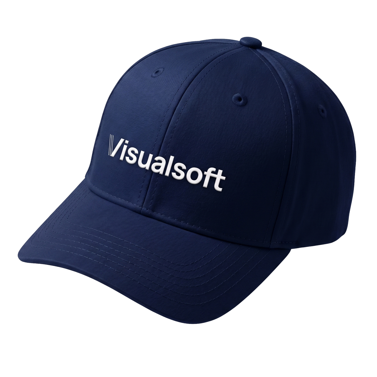 Branded Baseball Cap from Visualsoft Store, navy blue with white Visualsoft logo