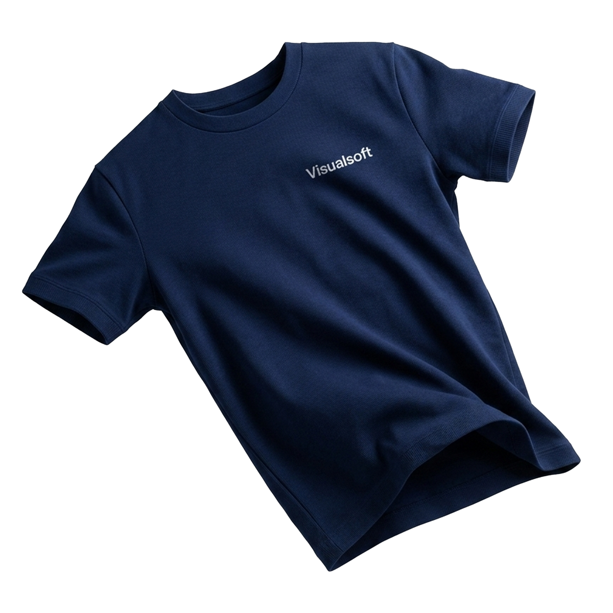Visualsoft Store Branded Short Sleeve T-Shirt in navy blue with Visualsoft logo
