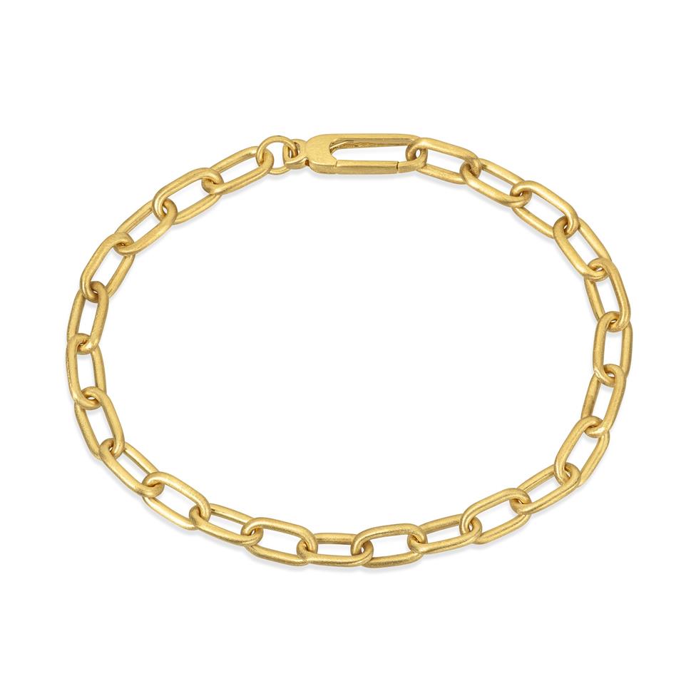 18ct Yellow Gold Paper Link Bracelet
