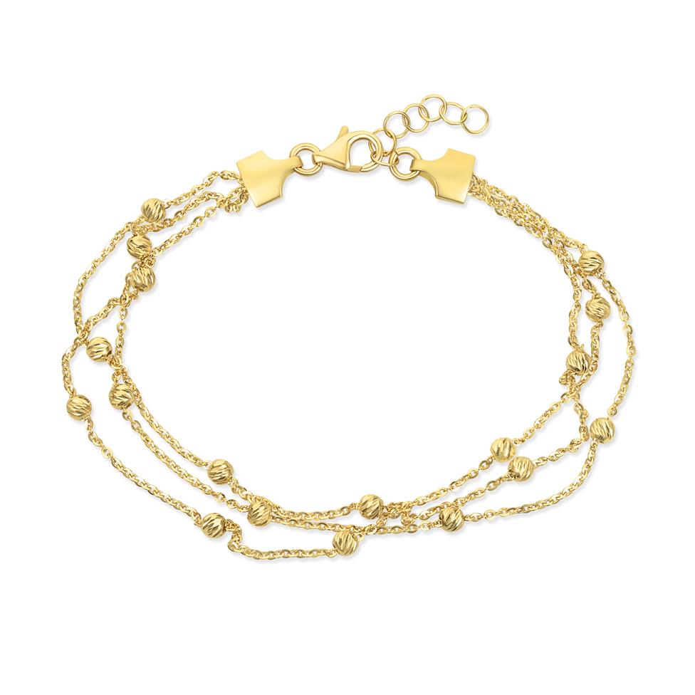 18ct Yellow Gold Three Strand Bracelet