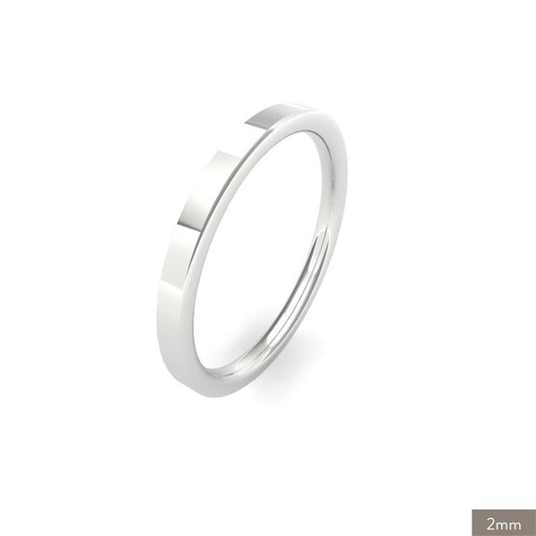 Platinum Flat Wedding Band